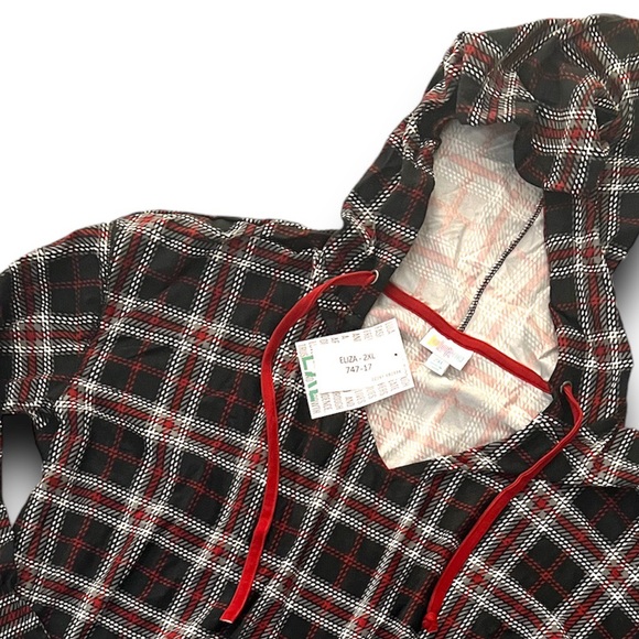 NWT - LuLaRoe Eliza V-Neck Hoodie - Picture 2 of 3